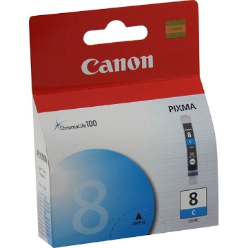 Show details for Canon 0621B002 (CLI-8C) OEM Cyan Inkjet Cartridge Picture of Canon 0621B002 (CLI-8C) OEM Cyan Inkjet Cartridge