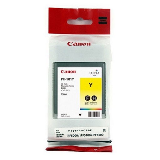 Picture of Canon 0886B001AA (PFI-101Y) OEM Yellow Inkjet Cartridge