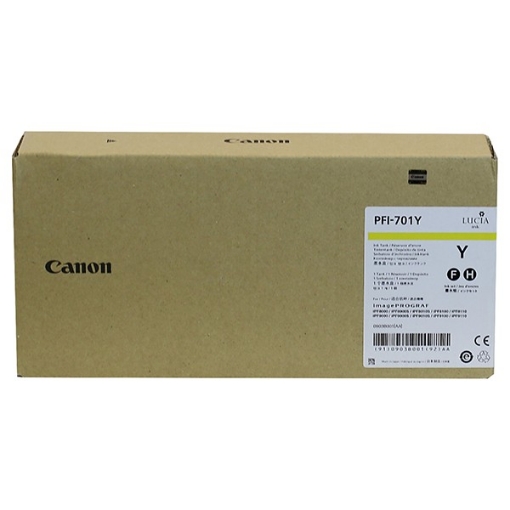 Picture of Canon 0903B001 (PFI-701Y) OEM Yellow Inkjet Cartridge