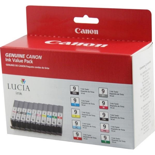 Picture of Canon 1033B005 (PGI-9) OEM All Colors Inkjet Cartridge (10 pk)