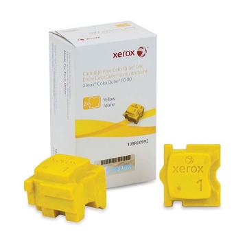 Show details for Xerox 108R00992 OEM Yellow ColorQube Ink (2/Box) Picture of Xerox 108R00992 OEM Yellow ColorQube Ink (2/Box)
