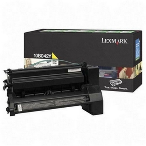 Picture of Lexmark 10B042Y OEM High Yield Yellow Toner Cartridge