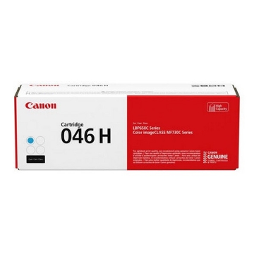 Show details for Canon 1253C001AA (046H) OEM High Yield Cyan Toner Cartridge Picture of Canon 1253C001AA (046H) OEM High Yield Cyan Toner Cartridge