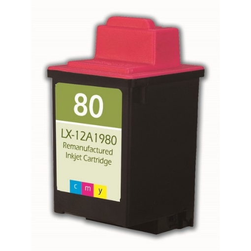 Picture of Remanufactured 12A1980 (Lexmark #80) Tri Color Inkjet Cartridge