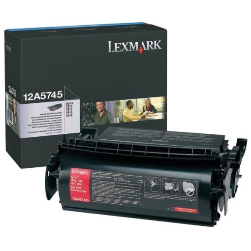 Picture of Lexmark 12A5745 OEM Black Toner Cartridge