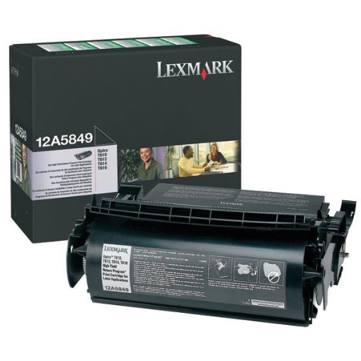 Picture of Lexmark 12A5849 OEM Black Toner Cartridge