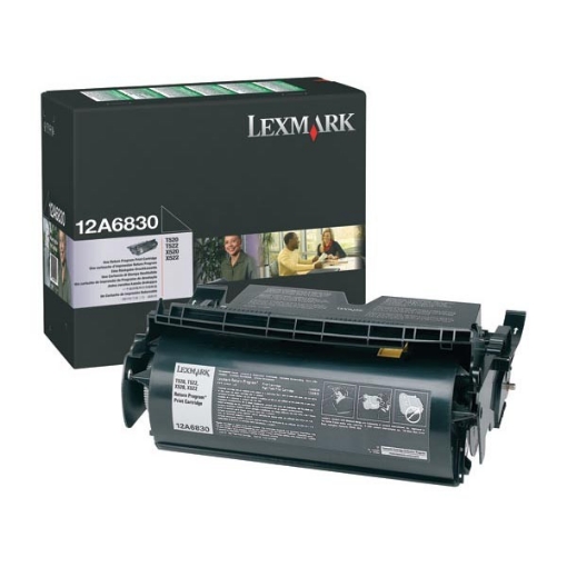 Picture of Lexmark 12A6830 OEM Black Print Cartridge