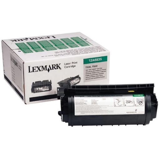 Picture of Lexmark 12A6835 OEM Black Toner Cartridge