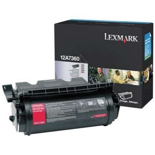 Picture of Lexmark 12A7360 OEM Black Toner Cartridge