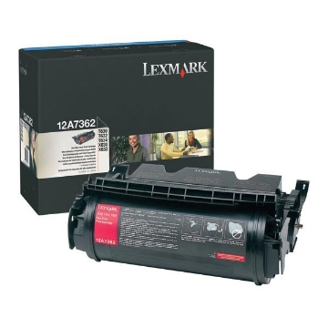 Show details for Lexmark 12A7362 OEM Black Toner Cartridge Picture of Lexmark 12A7362 OEM Black Toner Cartridge