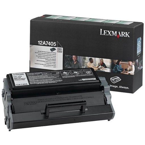 Picture of Lexmark 12A7405 OEM High Yield Black Toner Cartridge