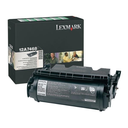 Picture of Lexmark 12A7468 OEM Black Toner Cartridge