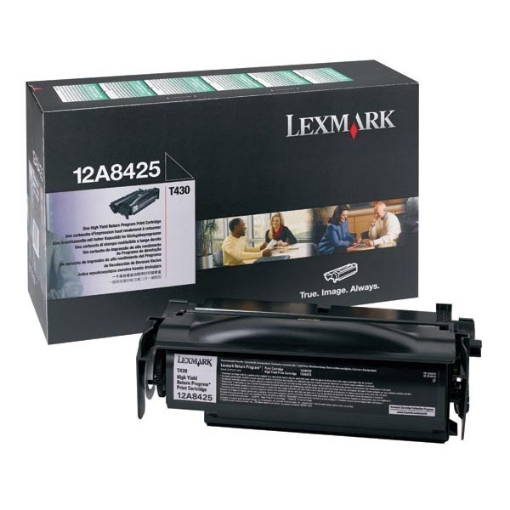 Picture of Lexmark 12A8425 OEM Black Toner Cartridge