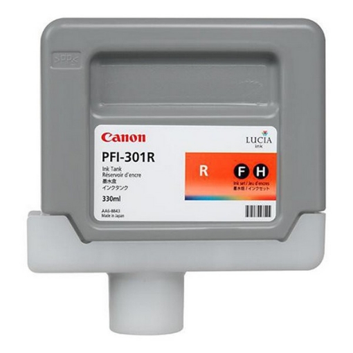 Picture of Canon 1492B001 (PFI-301Red) OEM Red Inkjet Cartridge