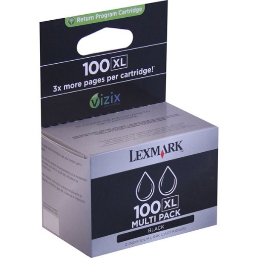 Picture of Lexmark 14N0683 (Lexmark #100XL) OEM High Yield Black Ink Cartridge