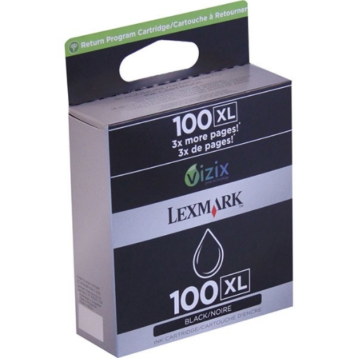 Picture of Lexmark 14N1068 (Lexmark #100XL) OEM Black Ink Cartridge