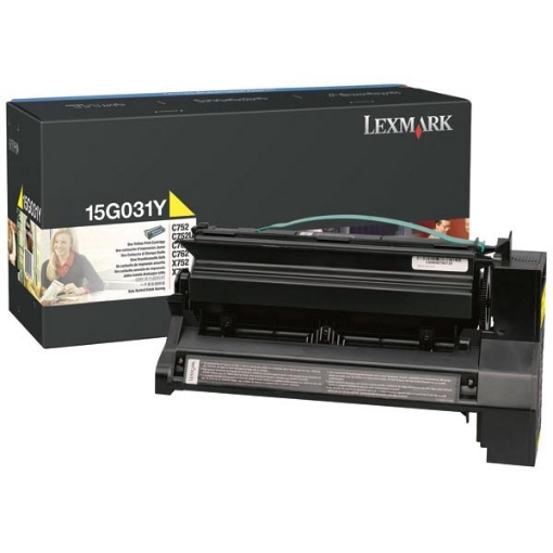 Picture of Lexmark 15G031Y OEM Yellow Print Cartridge