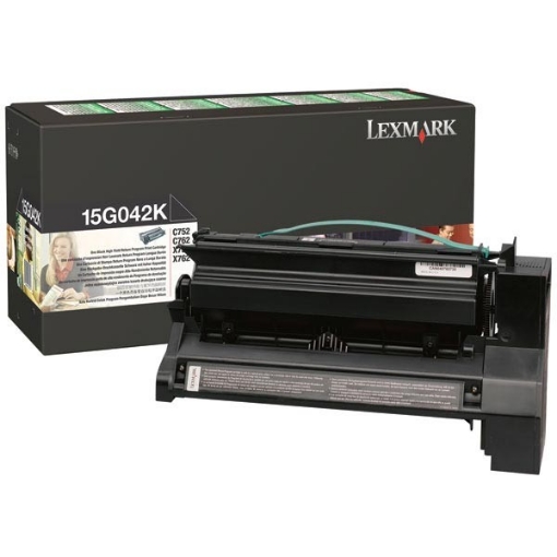 Picture of Lexmark 15G042K OEM Black Toner Cartridge