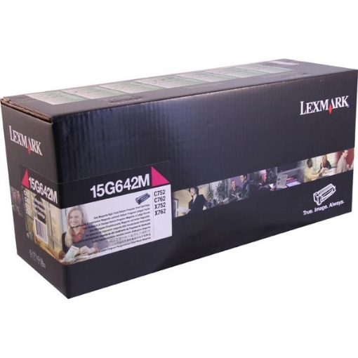 Picture of Lexmark 15G642M OEM High Yield Magenta Toner