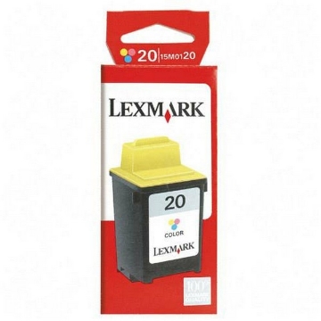 Show details for Lexmark 15M0120 (Lexmark #20) OEM Tri-Color Inkjet Cartridge Picture of Lexmark 15M0120 (Lexmark #20) OEM Tri-Color Inkjet Cartridge