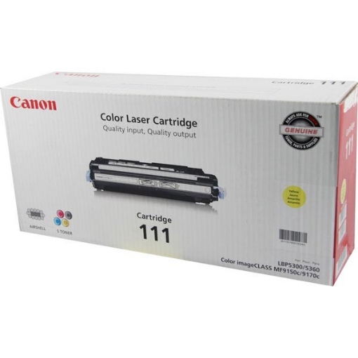 Picture of Canon 1657B001AA (CRG-111Y) OEM Yellow Toner Printer Cartridge