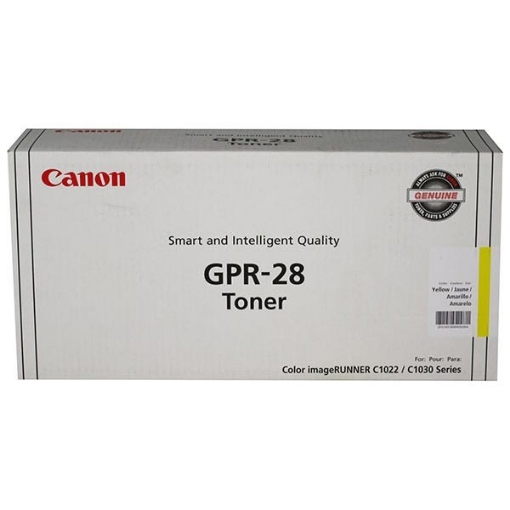 Picture of Canon 1657B004AA (GPR-28Y) OEM Yellow Toner Printer Cartridge