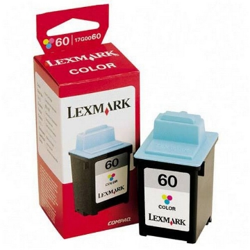 Show details for Lexmark 17G0060 (Lexmark #60) OEM Tri-Color Inkjet Cartridge Picture of Lexmark 17G0060 (Lexmark #60) OEM Tri-Color Inkjet Cartridge