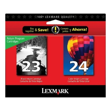 Show details for Lexmark 18C1571 (Lexmark #23) OEM Black / Tri-Color Inkjet Cartridge (Combo Pack) Picture of Lexmark 18C1571 (Lexmark #23) OEM Black / Tri-Color Inkjet Cartridge (Combo Pack)