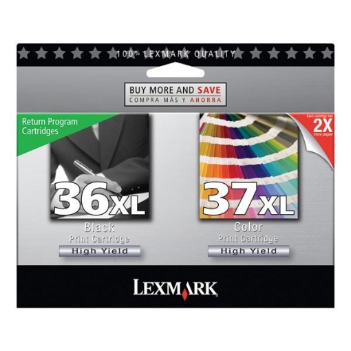 Picture of Lexmark 18C2249 (Lexmark #36XL) OEM Black / Color Inkjet Cartridge (Combo Pack)