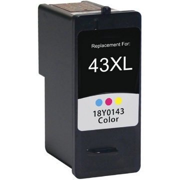 Show details for Remanufactured 18Y0143 (Lexmark #43XL) Lexmark Tri-Color Inkjet Cartridge Picture of Remanufactured 18Y0143 (Lexmark #43XL) Lexmark Tri-Color Inkjet Cartridge