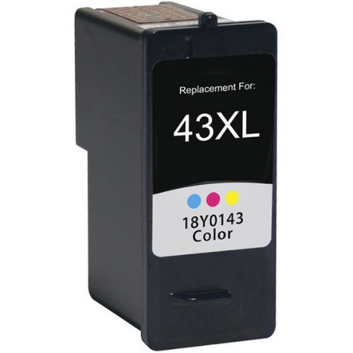 Picture of Remanufactured 18Y0143 (Lexmark #43XL) Lexmark Tri-Color Inkjet Cartridge