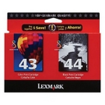 Show details for Lexmark 18Y0372 (Lexmark #44XL) OEM High Yield Black / Tri-Color Inkjet Cartridge (Combo Pack) Picture of Lexmark 18Y0372 (Lexmark #44XL) OEM High Yield Black / Tri-Color Inkjet Cartridge (Combo Pack)