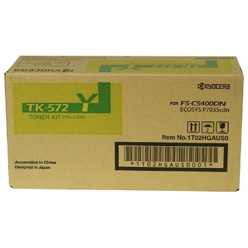 Show details for Kyocera Mita 1T02HGAUS0 (TK-572Y) OEM Yellow Toner Cartridge Picture of Kyocera Mita 1T02HGAUS0 (TK-572Y) OEM Yellow Toner Cartridge