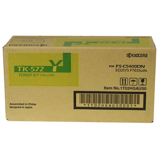 Picture of Kyocera Mita 1T02HGAUS0 (TK-572Y) OEM Yellow Toner Cartridge