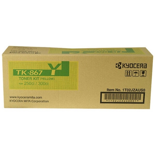 Picture of Kyocera Mita 1T02JZAUS0 (TK-867Y) OEM Yellow Toner Cartridge