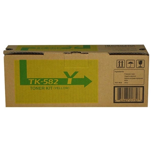 Picture of Kyocera Mita 1T02KTAUS0 (TK-582Y) OEM Yellow Toner Cartridge