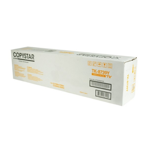 Picture of Copystar 1T02XNACS0 (TK-8739Y) OEM Yellow Toner Cartridge