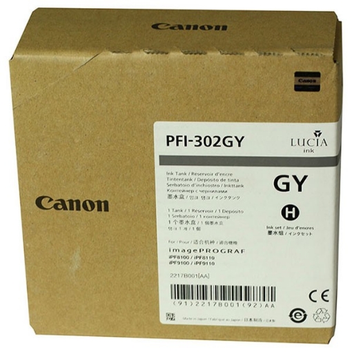 Picture of Canon 2217B001AA (PFI-302GY) OEM Gray Inkjet Cartridge