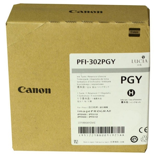 Picture of Canon 2218B001AA (PFI-302PGY) OEM Photo Gray Inkjet Cartridge