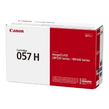 Show details for Canon 3010C001 (Cartridge 057H) OEM High Yield Black Toner Cartridge Picture of Canon 3010C001 (Cartridge 057H) OEM High Yield Black Toner Cartridge
