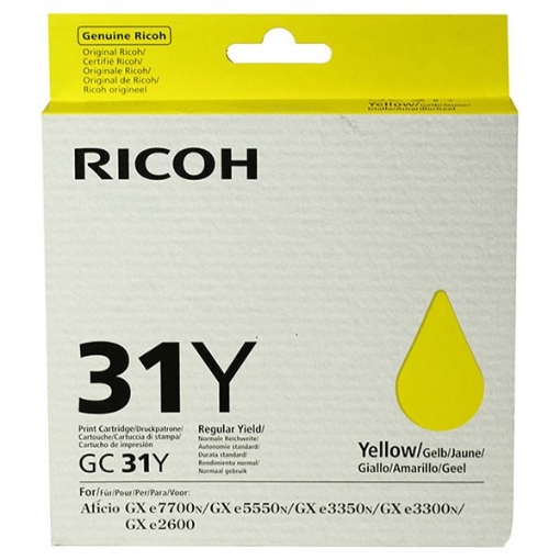 Picture of Ricoh 405691 OEM Yellow Inkjet Cartridge