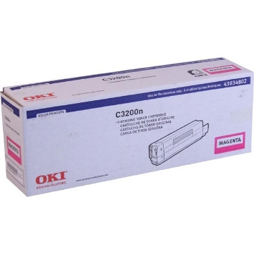 Show details for Okidata 43034802 (Type C6) OEM Magenta Toner Cartridge Picture of Okidata 43034802 (Type C6) OEM Magenta Toner Cartridge