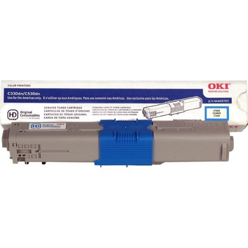 Picture of Okidata 44469703 OEM Cyan Toner Cartridge