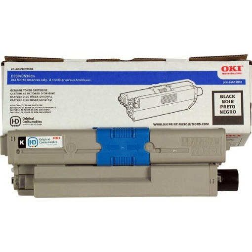 Picture of Okidata 44469801 OEM Black Toner Cartridge