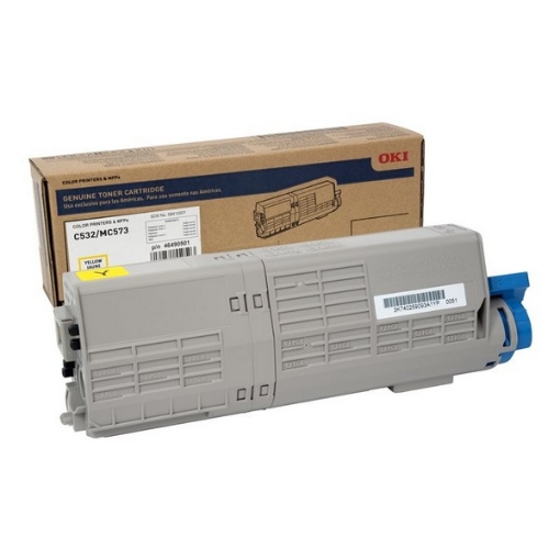 Picture of Okidata 46490501 OEM Yellow Toner Cartridge