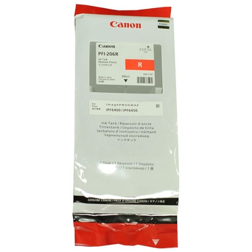 Picture of Canon 5309B001 (PFI-206Red) OEM Red Ink Cartridge