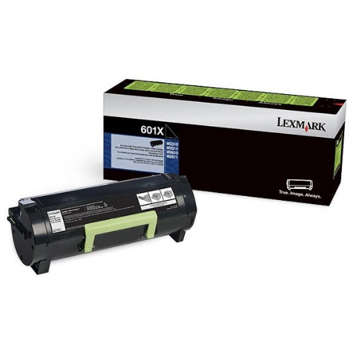 Picture of Lexmark 60F1X00 (Lexmark #601X) OEM Extra High Yield Black Toner Cartridge