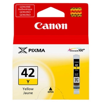 Show details for Canon 6387B002 (CLI-42Y) OEM Yellow Inkjet Cartridge Picture of Canon 6387B002 (CLI-42Y) OEM Yellow Inkjet Cartridge