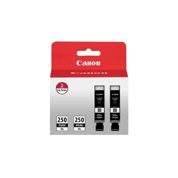 Show details for Canon 6432B004 (PGI-250XL) OEM High Yield Black Ink Cartridge (Twin Pack) Picture of Canon 6432B004 (PGI-250XL) OEM High Yield Black Ink Cartridge (Twin Pack)