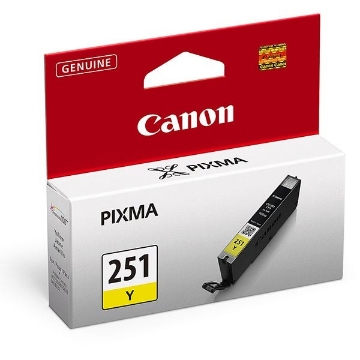 Picture of Canon 6516B001 (CLI-251Y) OEM High Yield Yellow Inkjet Cartridge